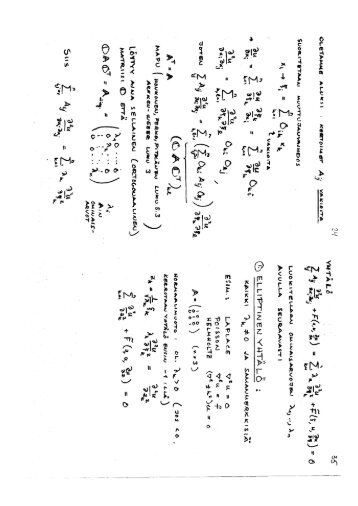 Toisen kertaluvun osittaisdifferentiaaliyhtälöt, osa 2
