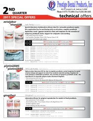 technical offers - Prestige Dental Products