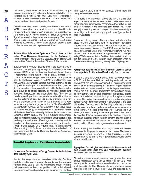conference magazine - Caribbean Environmental Health Institute
