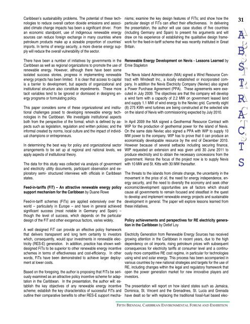 conference magazine - Caribbean Environmental Health Institute