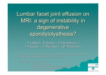 Lumbar facet joint IMAGING