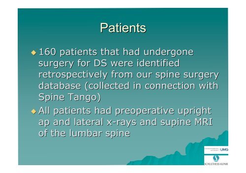 Lumbar facet joint IMAGING