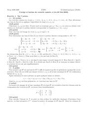 Correction contrôle 4 - Département de Mathématiques d'Orsay