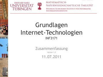 Grundlagen der Web-Entwicklung - UniversitÃ¤t TÃ¼bingen