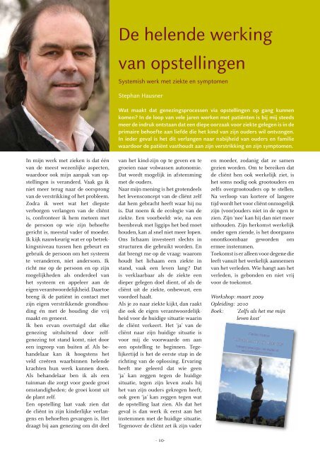 Magazine 2009 (pdf) - Bert Hellinger Instituut Nederland