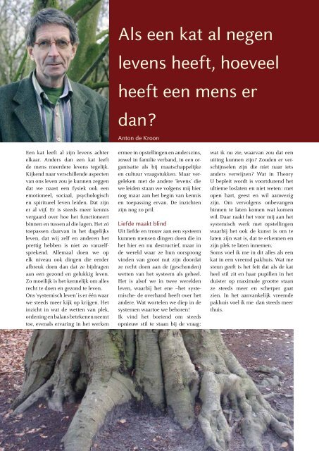 Magazine 2009 (pdf) - Bert Hellinger Instituut Nederland