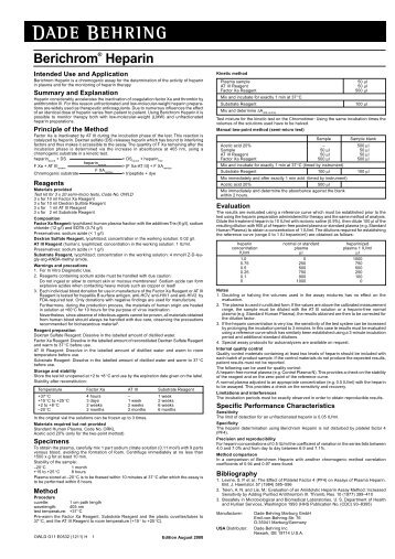 BerichromÂ® Heparin - Medcorp