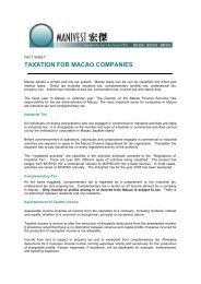 FACT SHEET - Taxation for Macao Company - Manivest Asia