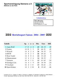 Ergebnisse der Betriebssport Saison 2004/2005 - Sv-siemens ...