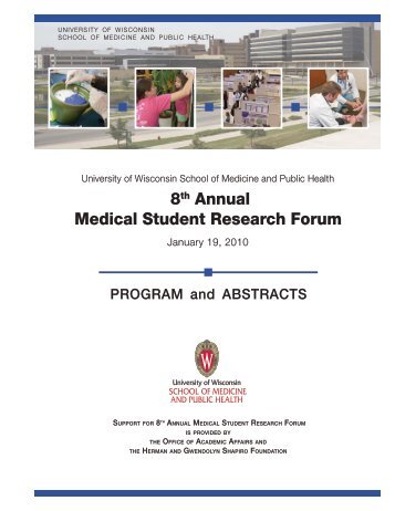 2010 Medical Student Research Forum Abstracts (pdf) - University of ...