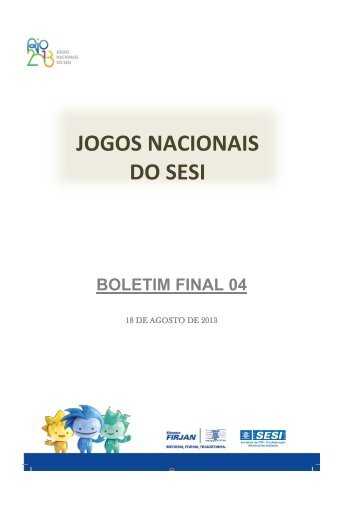 jogos nacionais do sesi 2013 nataÃ§Ã£o