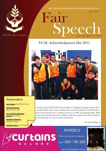 VCAL Acknowledgement Day 2011 - ISIK College