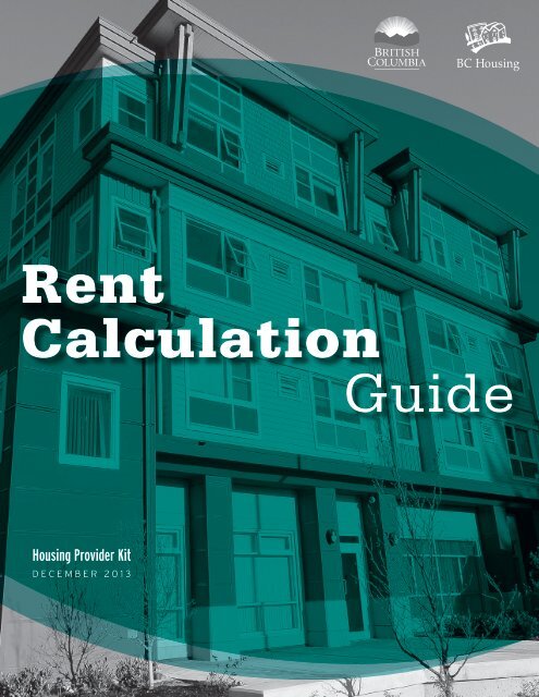 Rent Calculation Guide - BC Housing