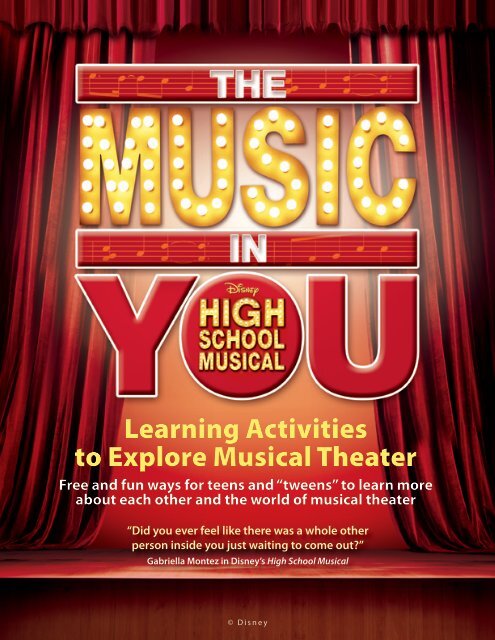 Learning Activities to Explore Musical Theater ... - Disney Channel