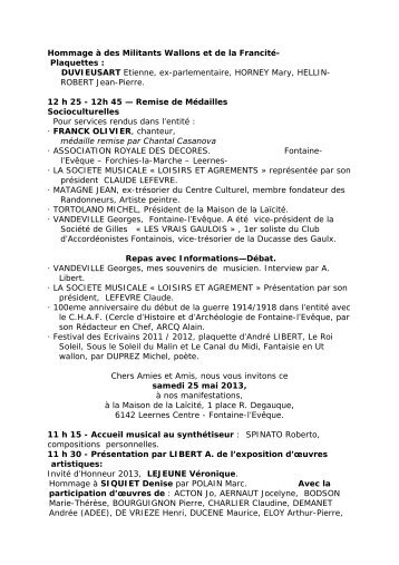 Invitation 25-26 mai 2013 - Fontaine-L'EvÃªque