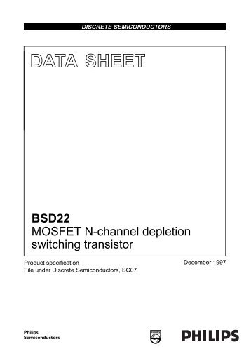 MOSFET N-channel depletion switching transistor