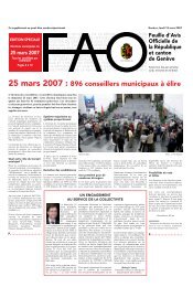 FAO spÃ©ciale Ã©lections [pdf 750ko] - Etat de GenÃ¨ve