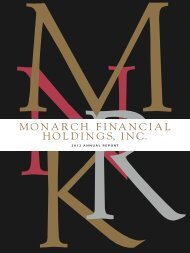 2012 Annual Report - Monarch Bank