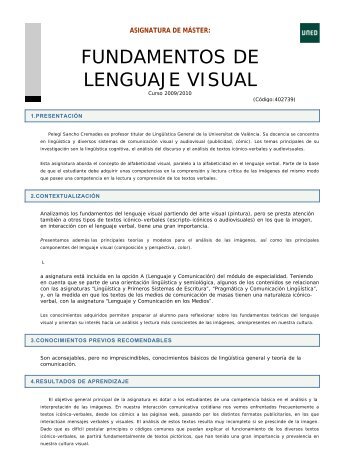 FUNDAMENTOS DE LENGUAJE VISUAL - UNED