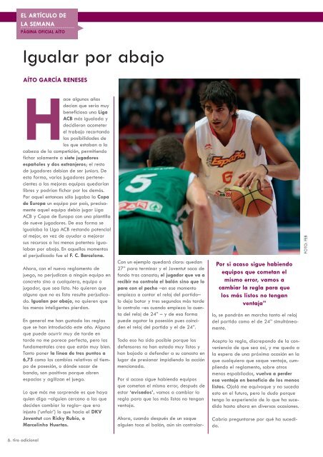 Tiro Adicional 3 - FederaciÃ³n EspaÃ±ola de Baloncesto