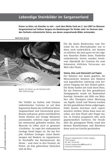 Geoscience ACTUEL 3/2007 - Platform Geosciences - SCNAT