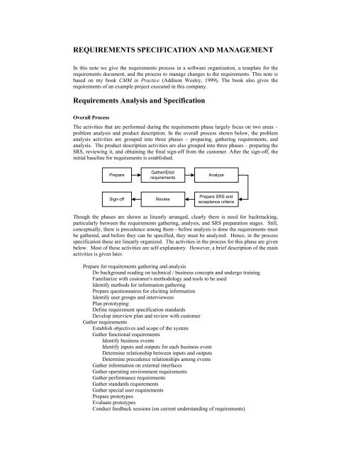 REQUIREMENTS SPECIFICATION AND MANAGEMENT ... - IIIT
