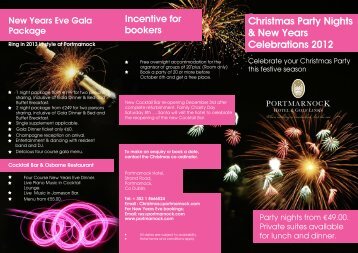 Christmas Party Nights & New Years Celebrations 2012 Incentive for ...