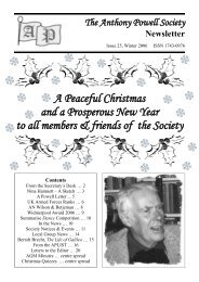 Issue 25 - Anthony Powell Society
