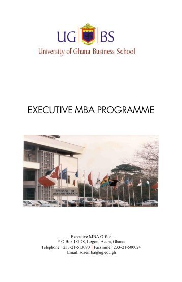 EMBA Brochure - University of Ghana Business School