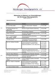 bitte auf der Kopie vermerken: âgeb - NÃ¼rnberger SteuergesprÃ¤che