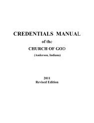 Credentials Manual 2011 - Church of God