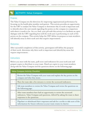 Value Compass: Team Planning Worksheet [Open PDF]