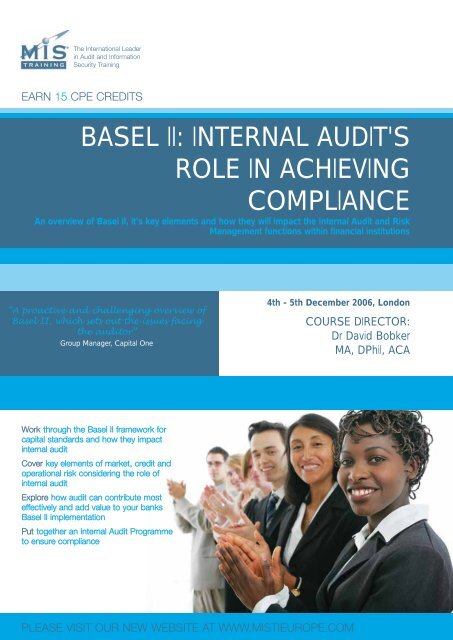 BASEL II: INTERNAL AUDIT'S ROLE IN ACHIEVING ... - MIS Training