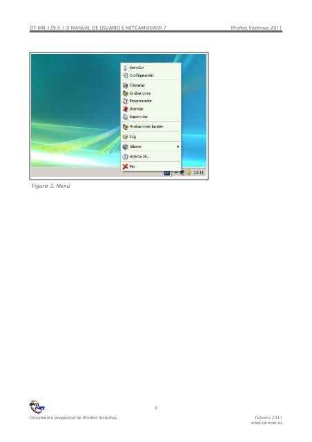 Manual de usuario e-netcamVIEWER - IProNet Sistemas