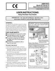 USER INSTRUCTIONS - Warmco Industrial Heating Solutions