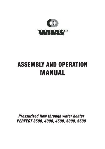 Assembly and operating manual for PERFECT 3500, 4000 ... - Wijas