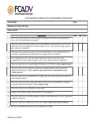 CIVIL RIGHTS COMPLIANCE MONITORING CHECKLIST ...