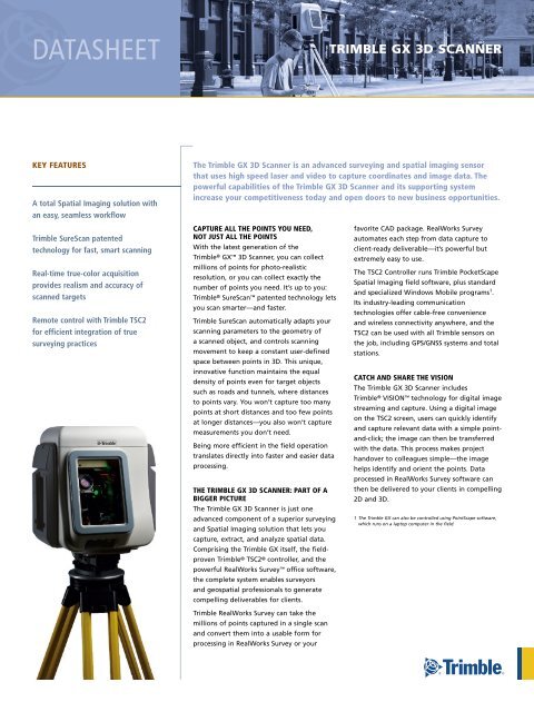 Trimble GX 3D Scanner - Accupoint