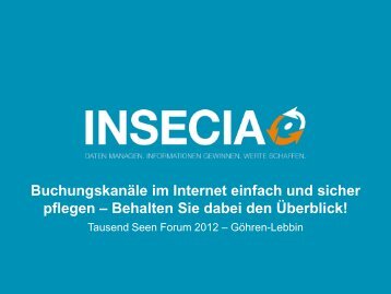 mit der INSECIA | Suite - Tausend Seen Forum