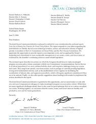 Joint Initiative Commissioners letter to Senators with the report, From ...