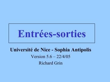 EntrÃ©es-sorties