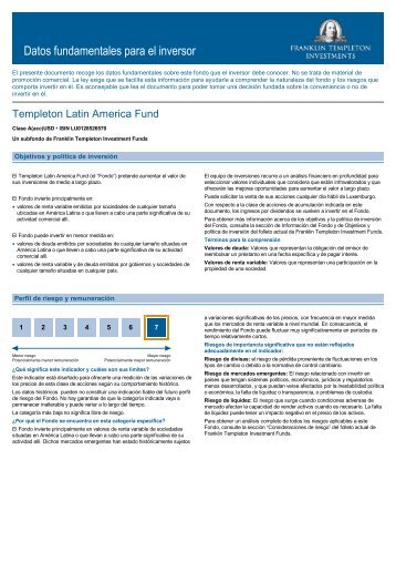 Datos fundamentales para el inversor - Mercagentes