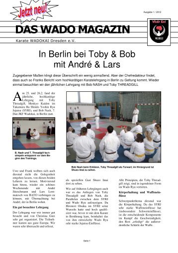 DAS WADO MAGAZIN - Karate - Wado Kai - Dresden e.V.