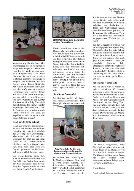 DAS WADO MAGAZIN - Karate - Wado Kai - Dresden e.V.