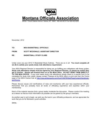 MONTANA OFFICIALS ASSOCIATION - MOA - ArbiterSports