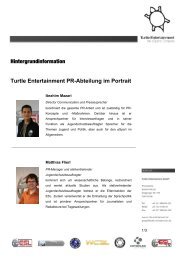 Hintergrundinformation Turtle Entertainment Pr-Abteilung im Portrait