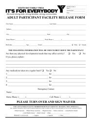 Adult Participant Facility Release Form - South Bay Family YMCA ...