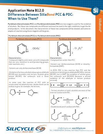 Application Note B12.0 Difference Between SiliaBond ... - Silicycle