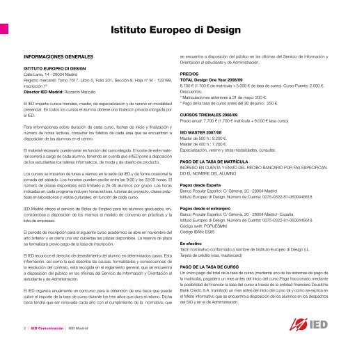 IED Madrid IED Comunicación