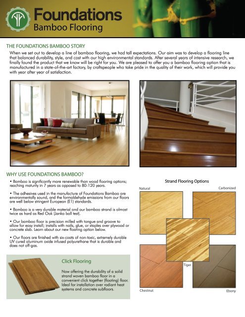 Bamboo Flooring Brochure Indd Green Depot, Installing Locking Bamboo Hardwood Flooring On Concrete Floor